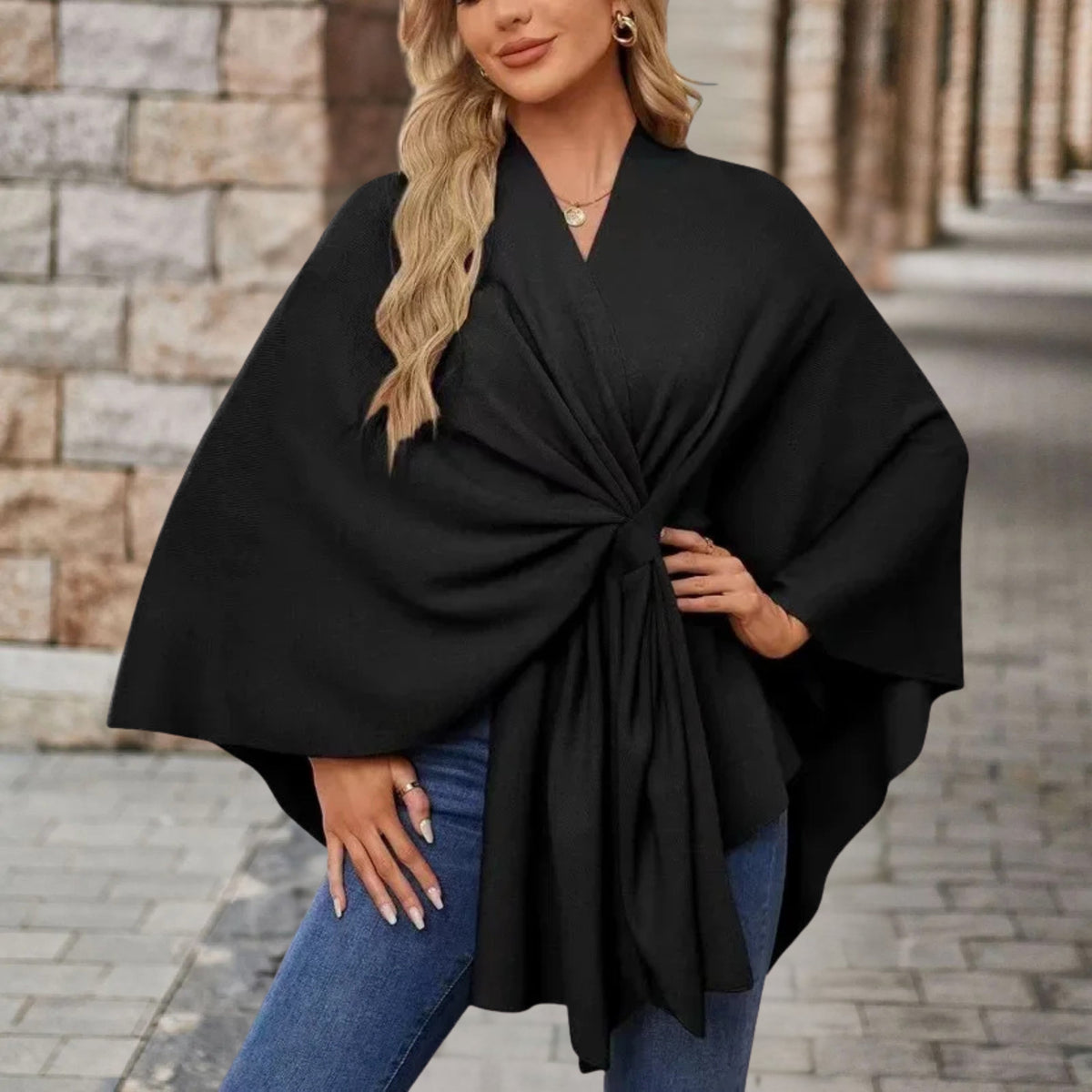 Draped Twist-Front Relaxed Top