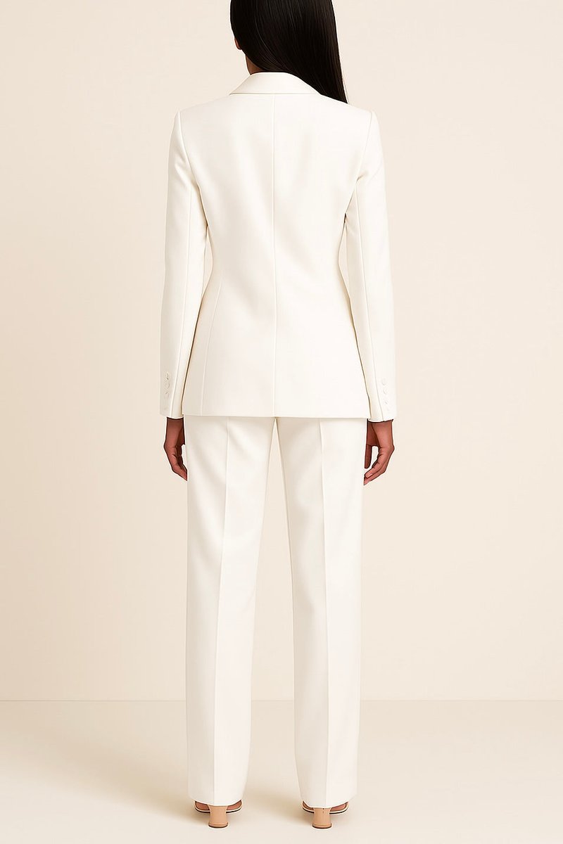 Single-Breasted Blazer & Wide-Leg Trouser Set