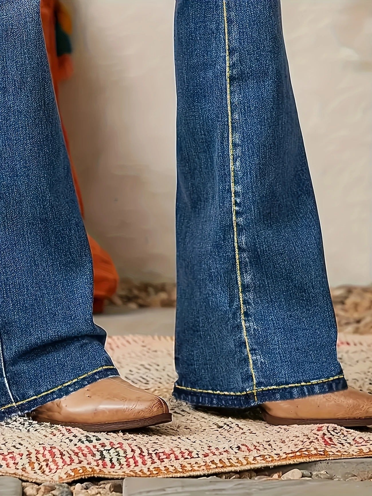 High-Rise Flared Leg Sculpting Denim Jeans