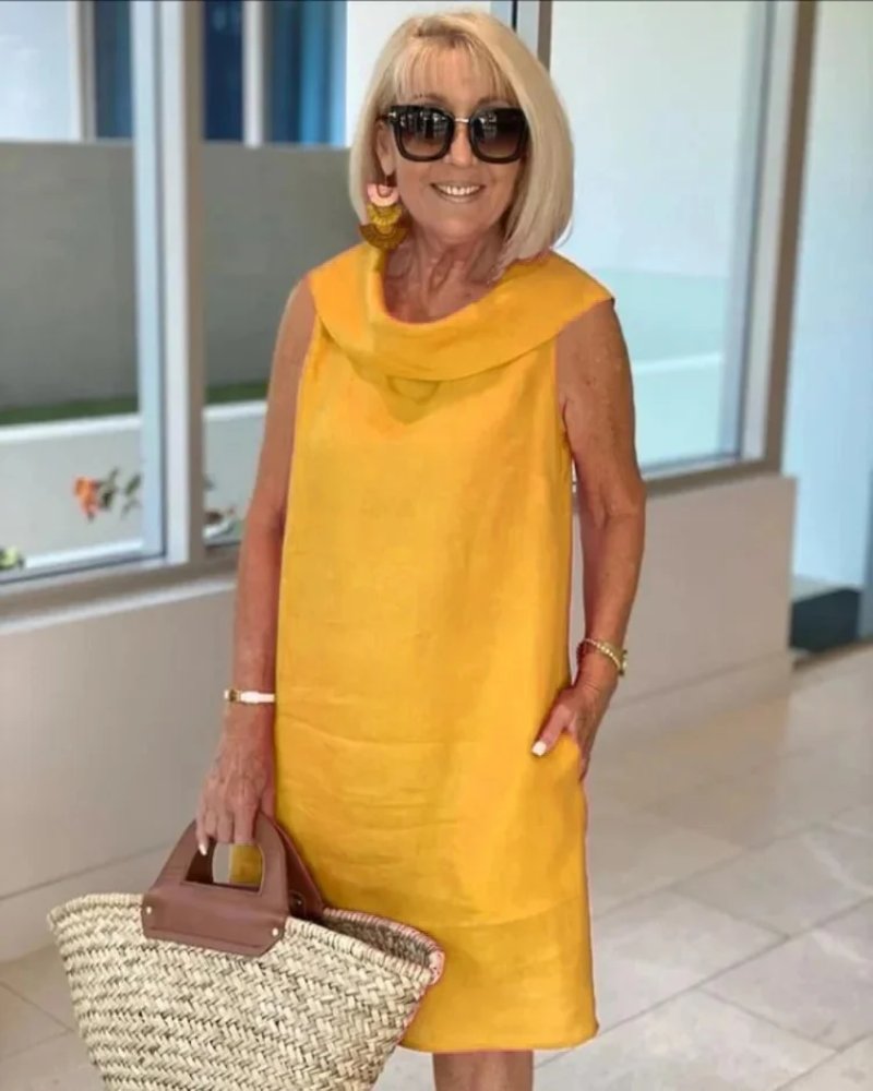 Airy Sleeveless Scoop Neck Summer Dress
