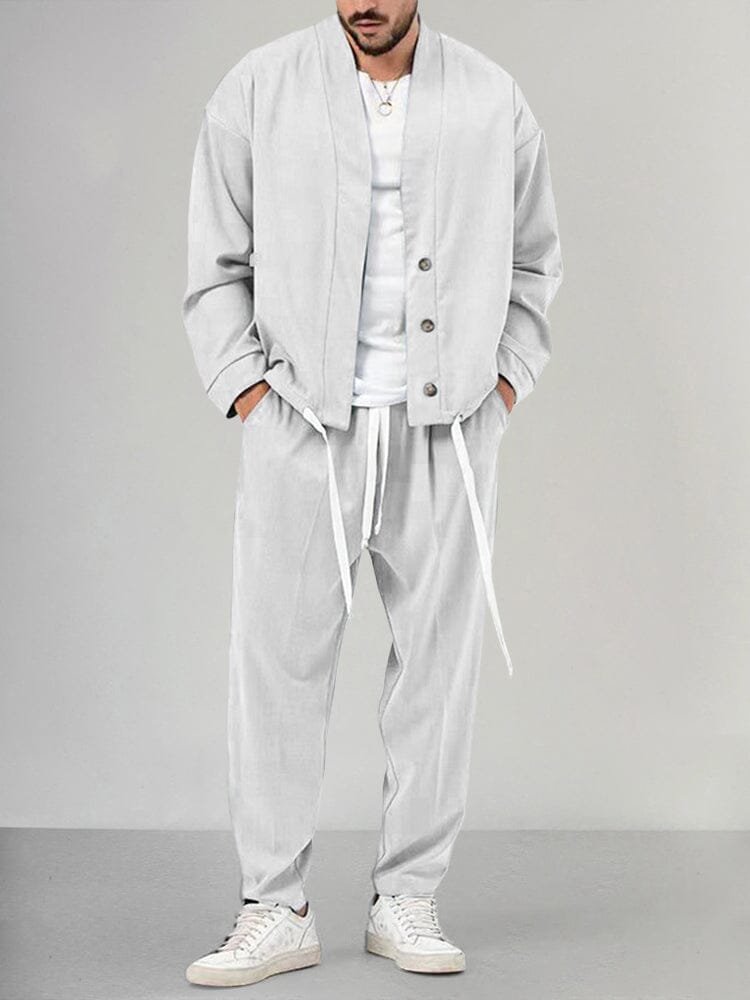 Men's Casual Overshirt and Trousers Co-ord Set