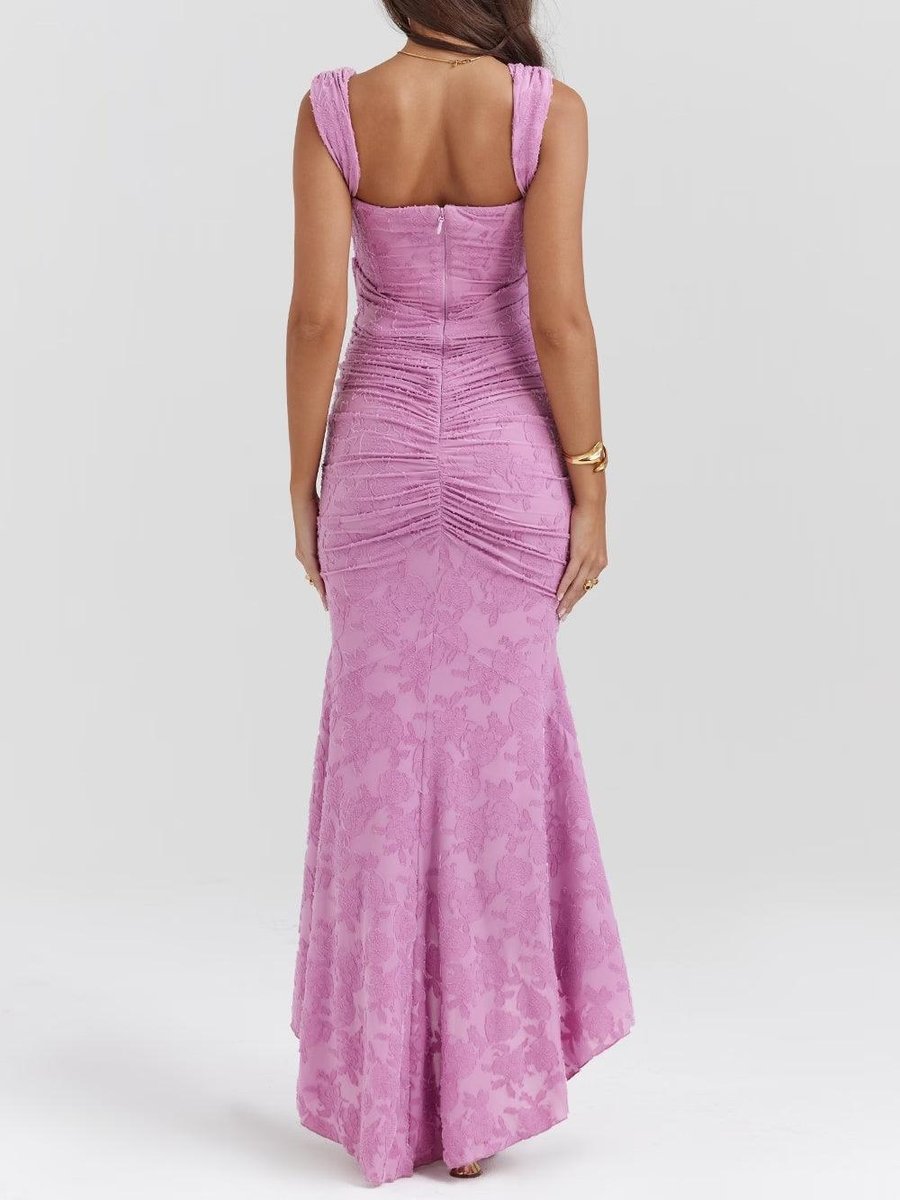 Jacquard Mermaid Formal Gown with Corset Bodice