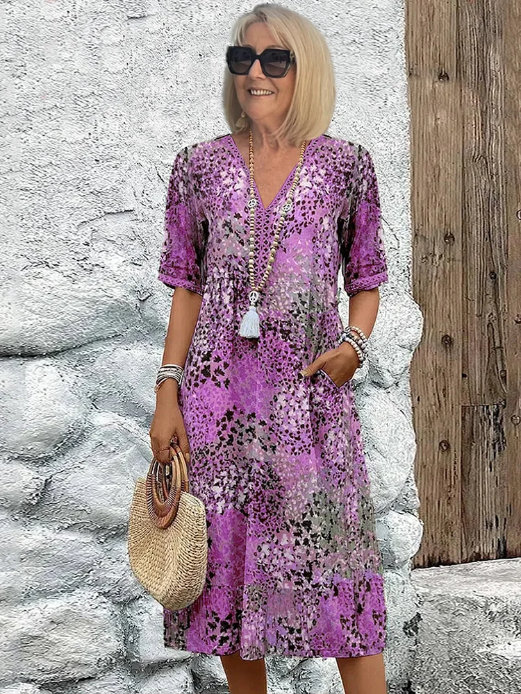 Floral Print Relaxed Slip Dress