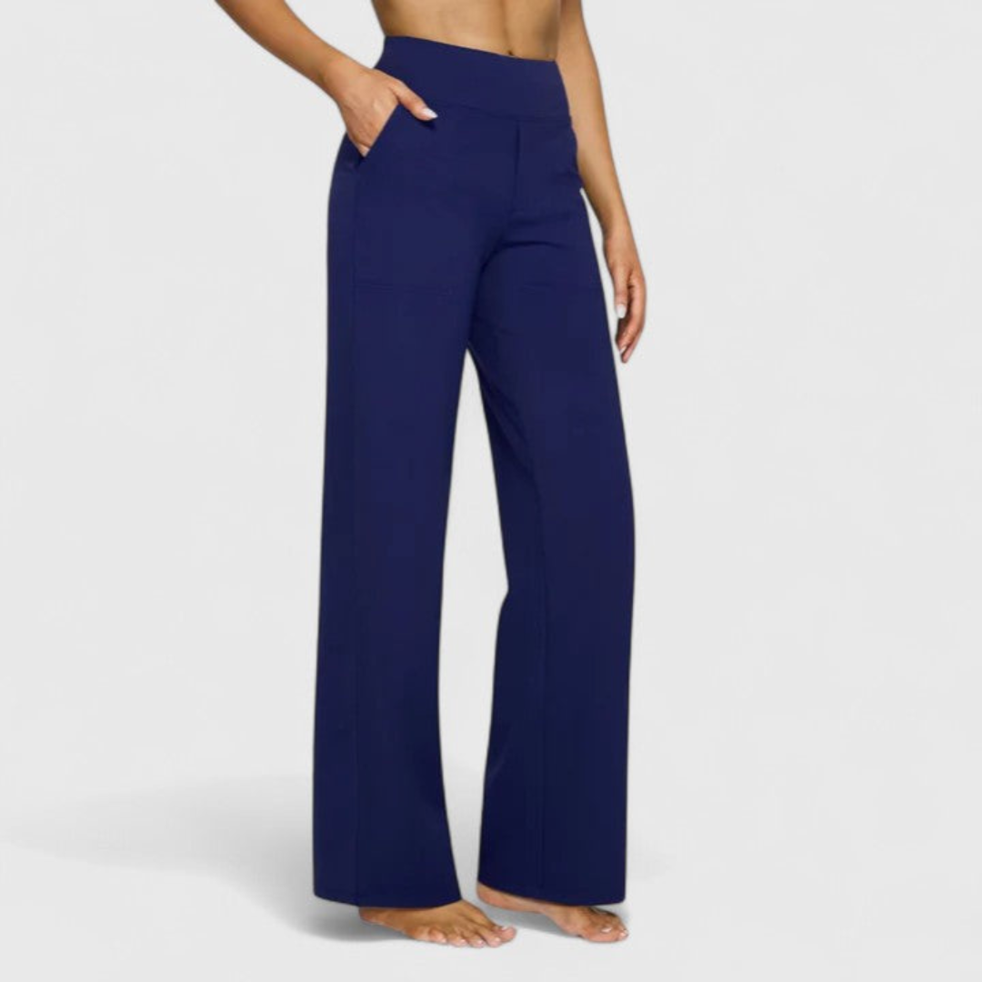 Minimalist High-Waisted Wide-Leg Pants