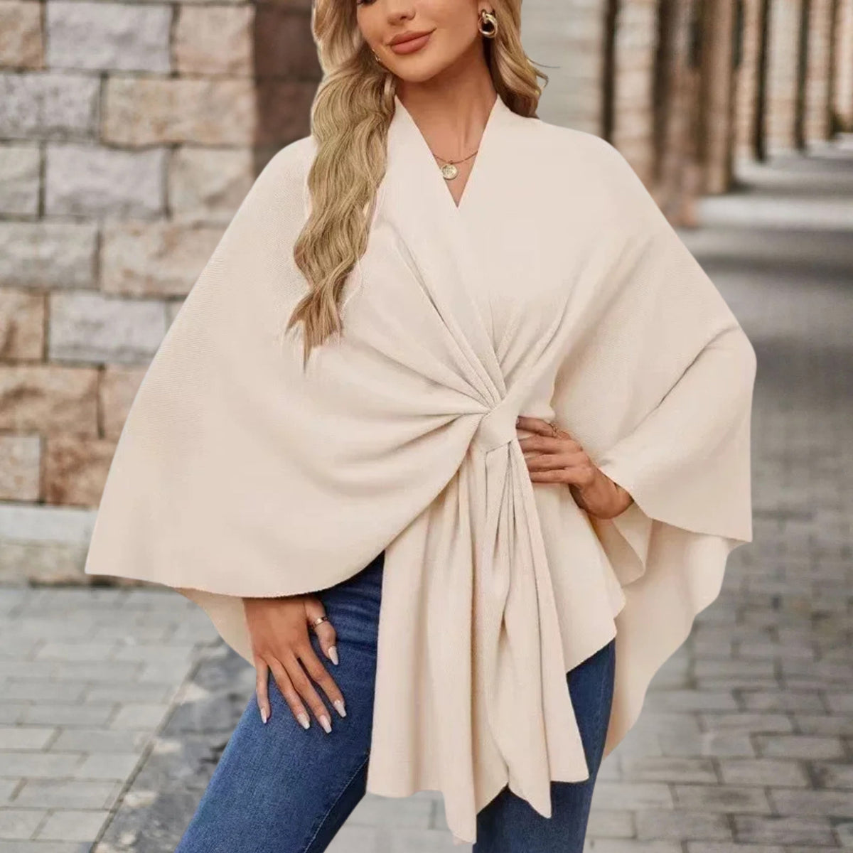 Draped Twist-Front Relaxed Top