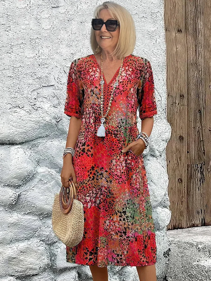 Floral Print Relaxed Slip Dress