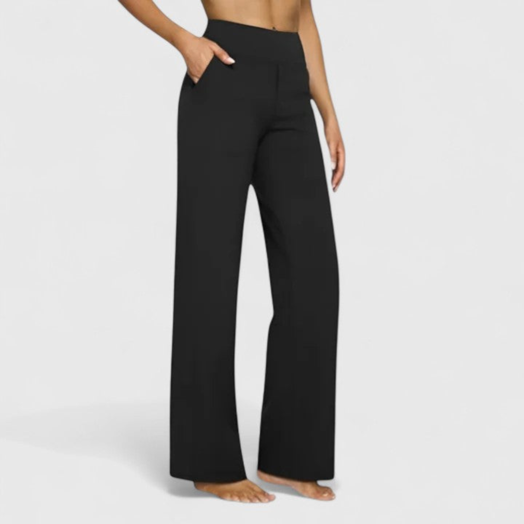 Minimalist High-Waisted Wide-Leg Pants