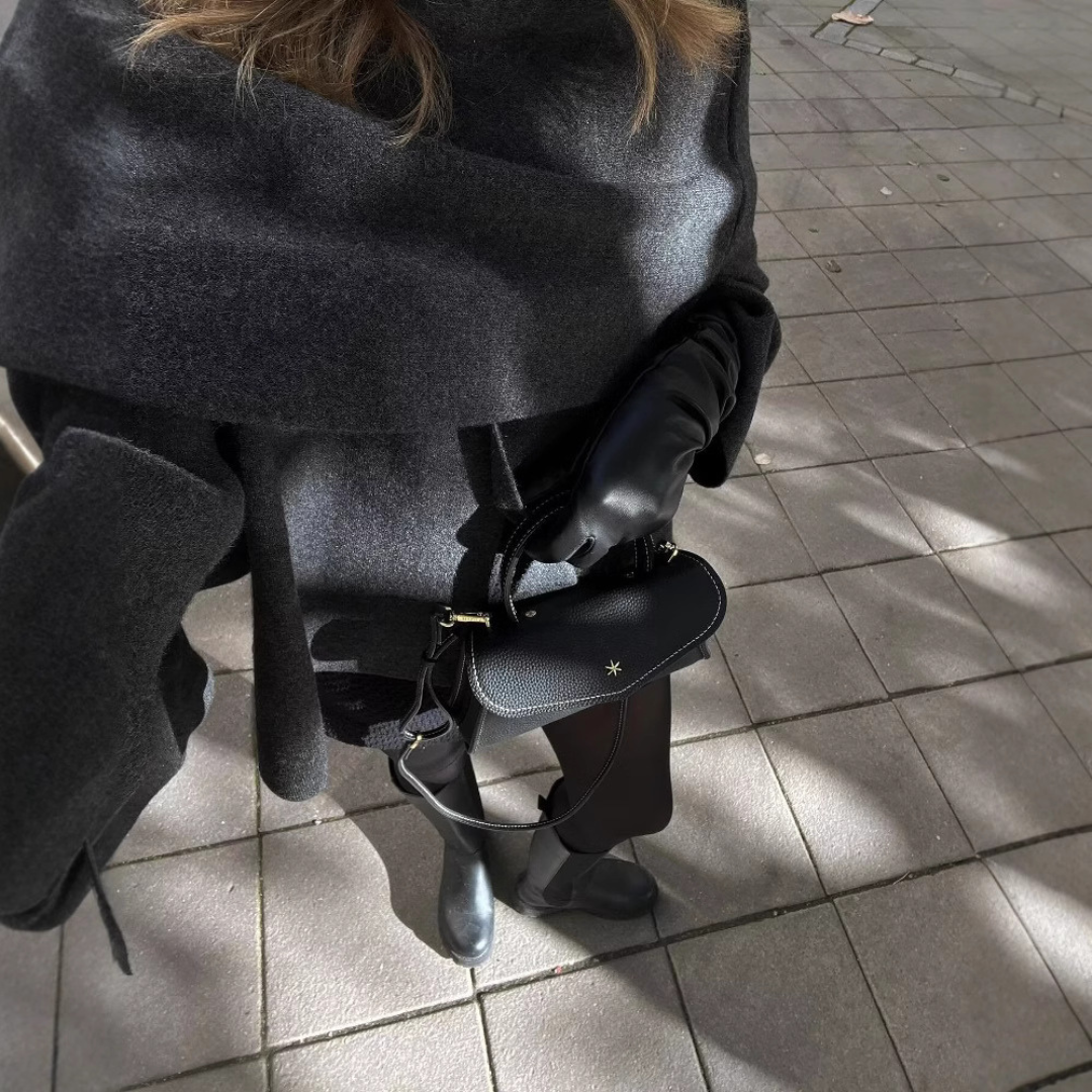 Flowing Draped Cape Overcoat