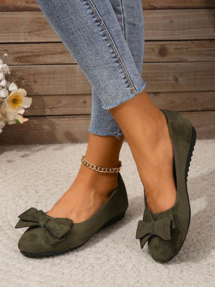 Women's Bow-Detail Slip-On Ballerina Flats