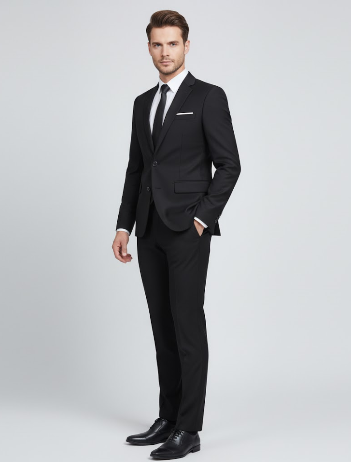 Men's Tailored Two-Piece Slim Fit Formal Suit