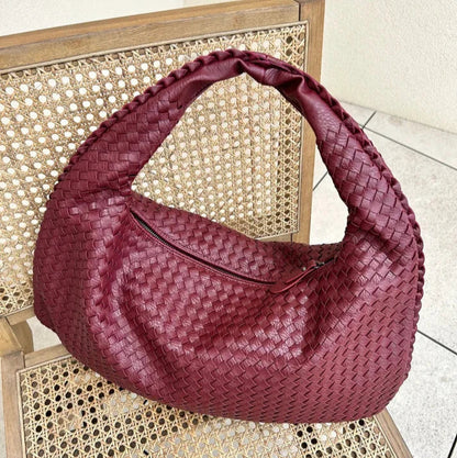 Intrecciato Woven Shoulder Tote