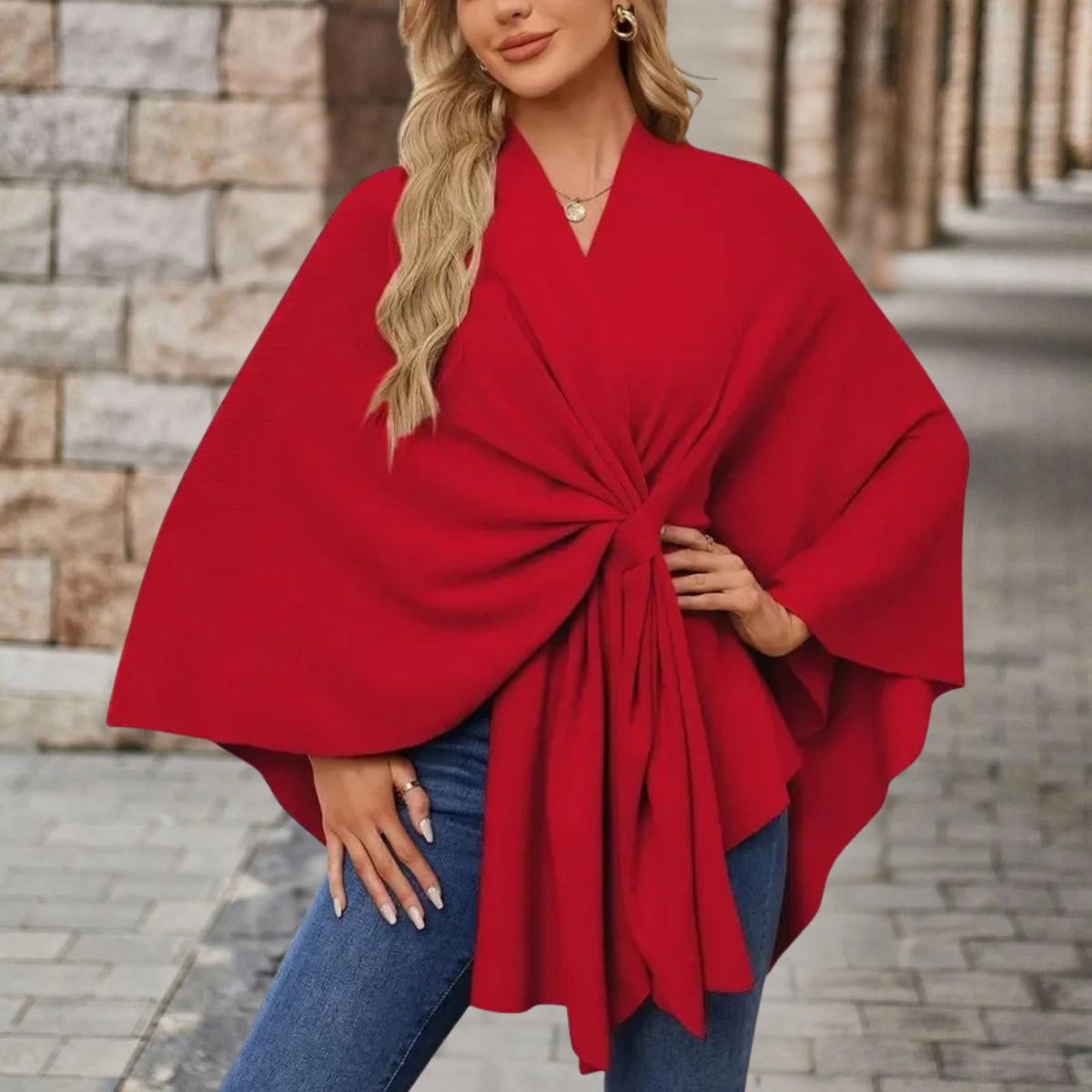 Draped Twist-Front Relaxed Top