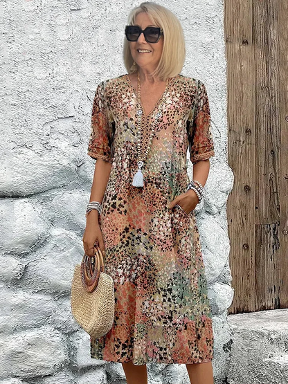 Floral Print Relaxed Slip Dress