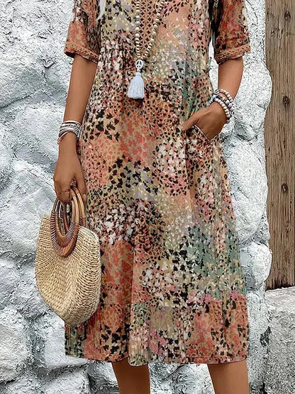 Floral Print Relaxed Slip Dress