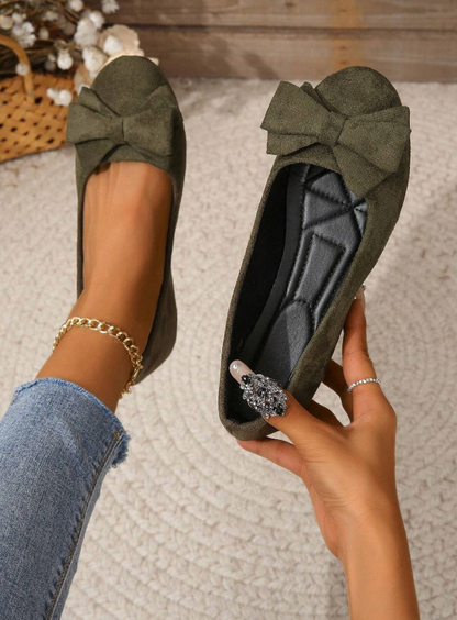 Women's Bow-Detail Slip-On Ballerina Flats