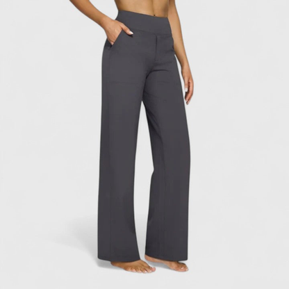 Minimalist High-Waisted Wide-Leg Pants