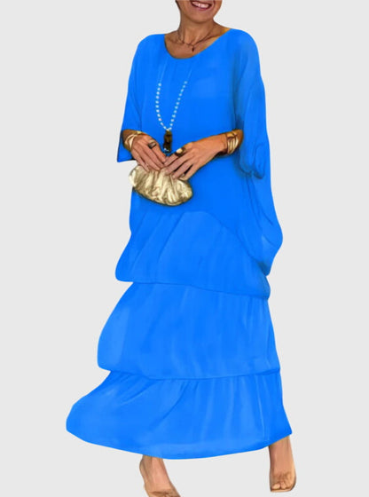Tiered Bohemian Maxi Romper Dress