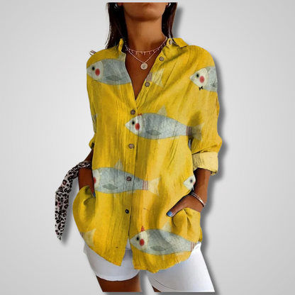 Women's Retro Relaxed Summer Blouse