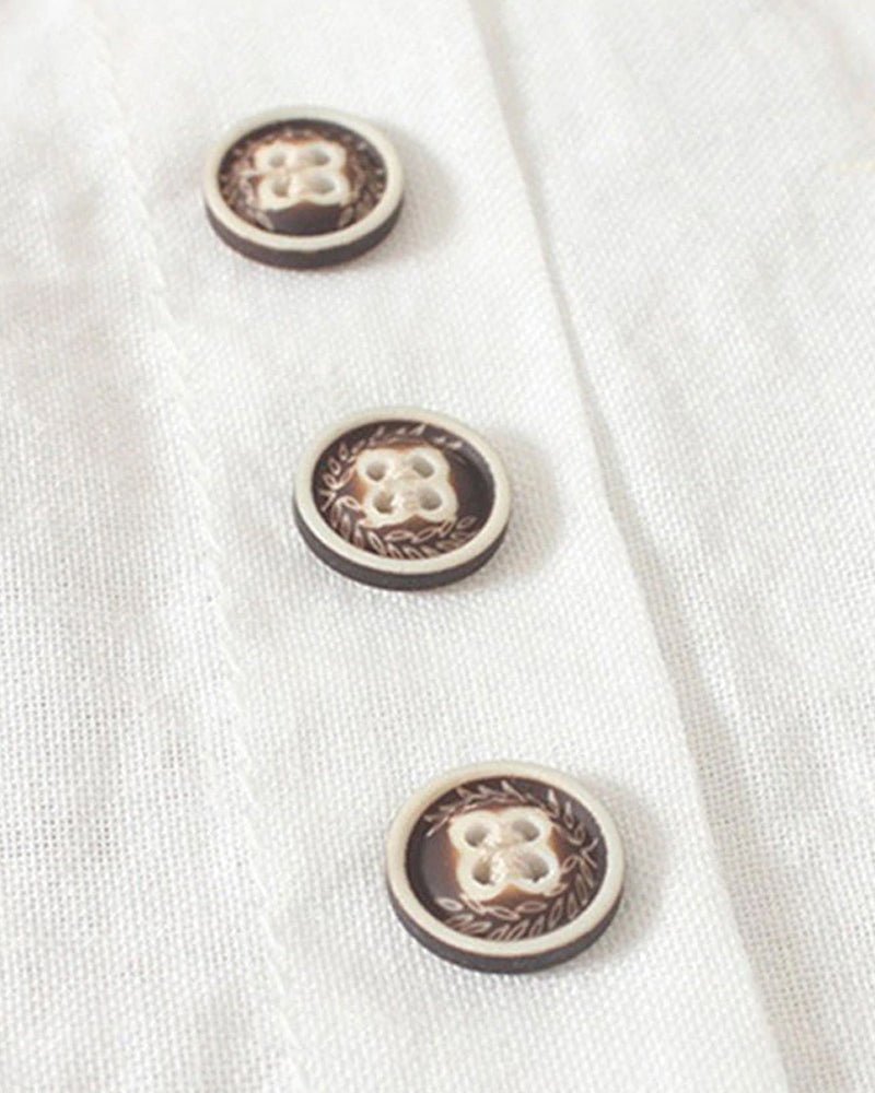 Women's Button-Accented Relaxed Linen Shirt