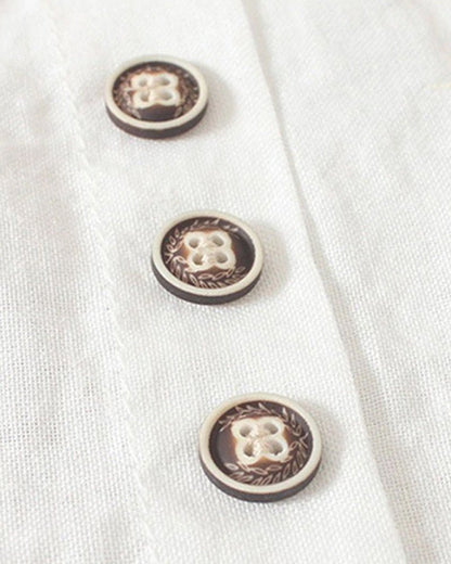 Women's Button-Accented Relaxed Linen Shirt