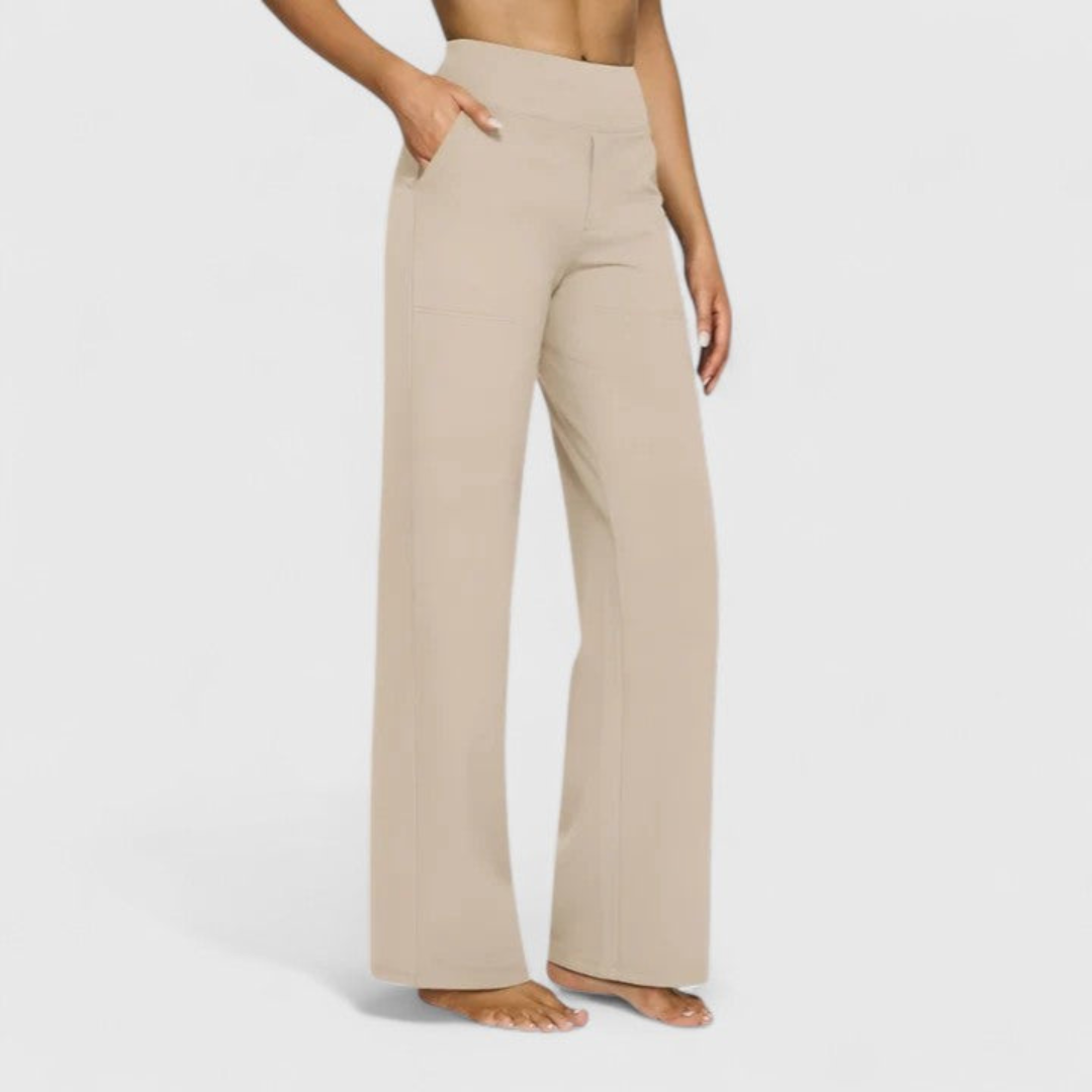 Minimalist High-Waisted Wide-Leg Pants