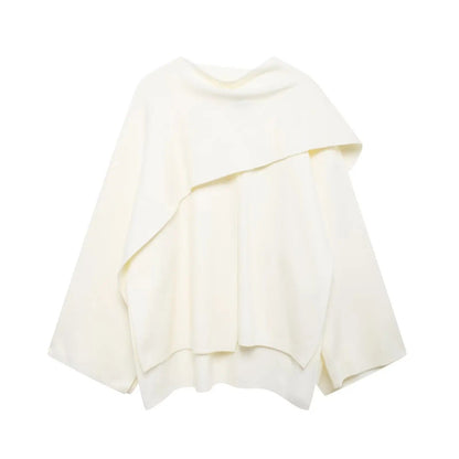 Flowing Draped Cape Overcoat