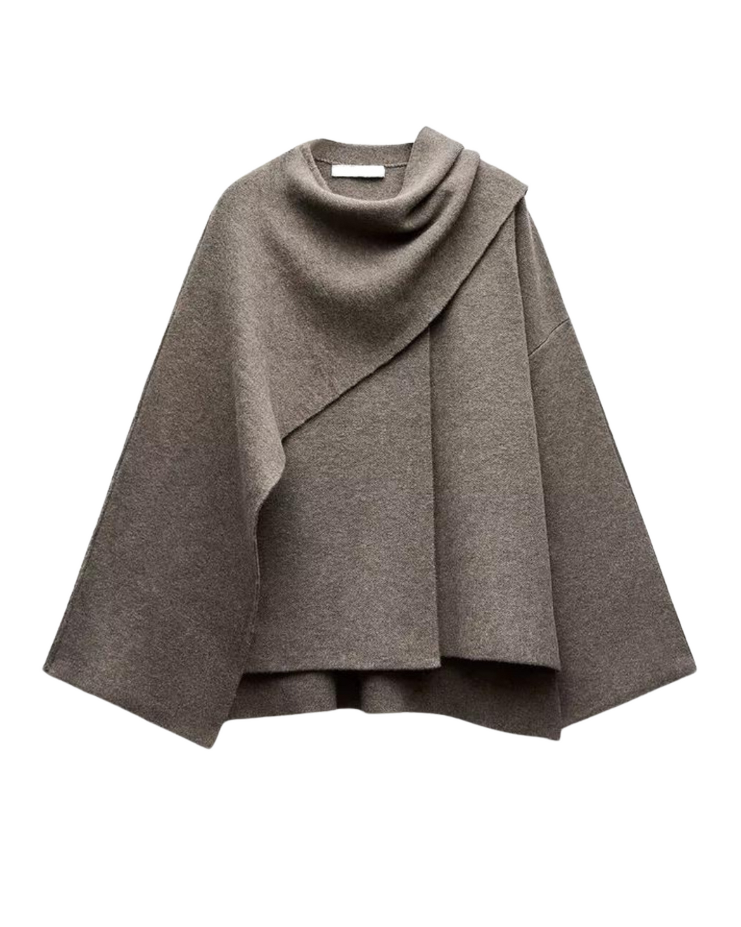Flowing Draped Cape Overcoat