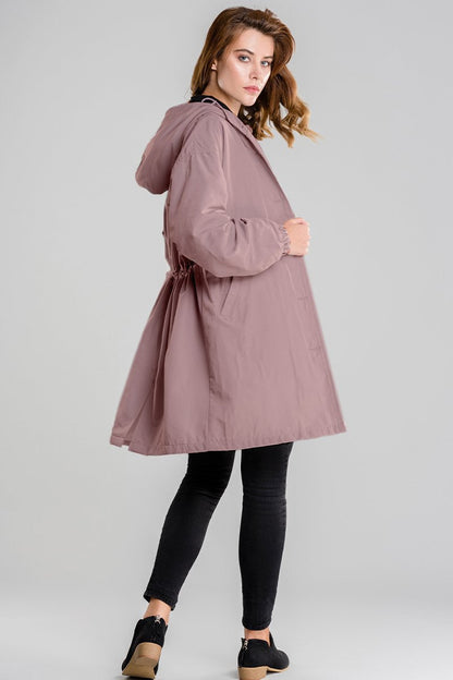 Women's Hooded Longline Button-Front Winter Coat