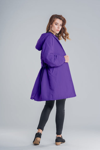 Women's Hooded Longline Button-Front Winter Coat