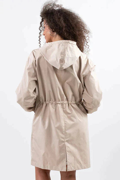 Women's Hooded Longline Button-Front Winter Coat