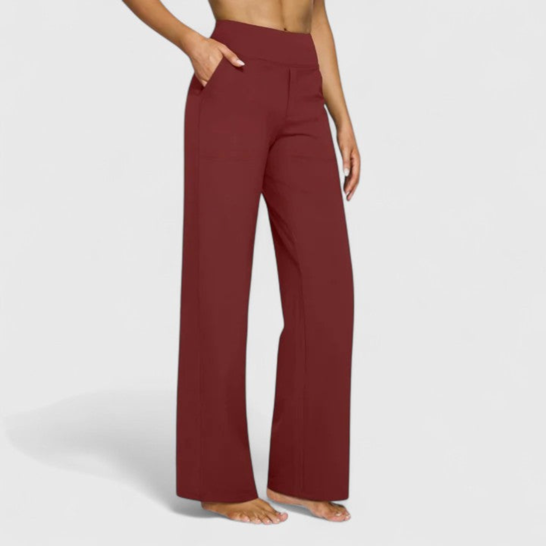 Minimalist High-Waisted Wide-Leg Pants