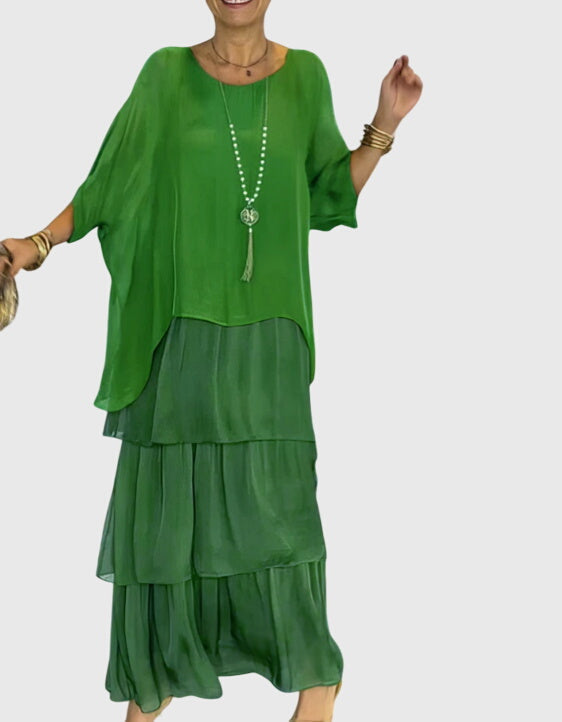 Tiered Bohemian Maxi Romper Dress