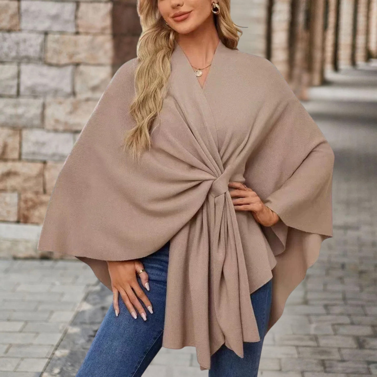 Draped Twist-Front Relaxed Top