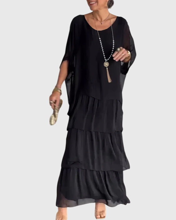 Tiered Bohemian Maxi Romper Dress