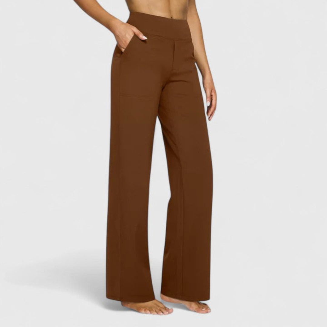 Minimalist High-Waisted Wide-Leg Pants