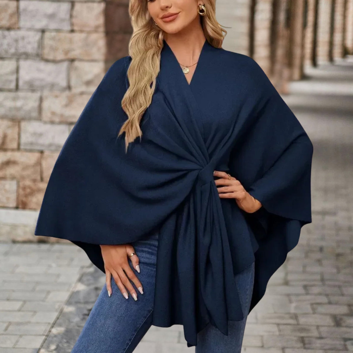 Draped Twist-Front Relaxed Top