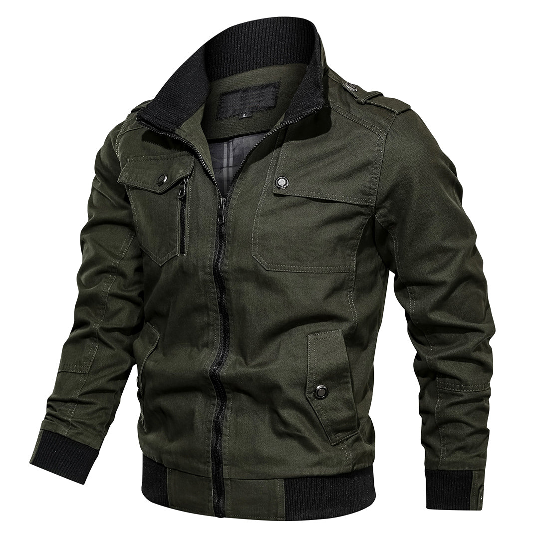 Men's Multi-Pocket Zip Bomber Jacket