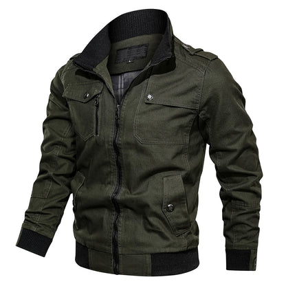 Men's Multi-Pocket Zip Bomber Jacket
