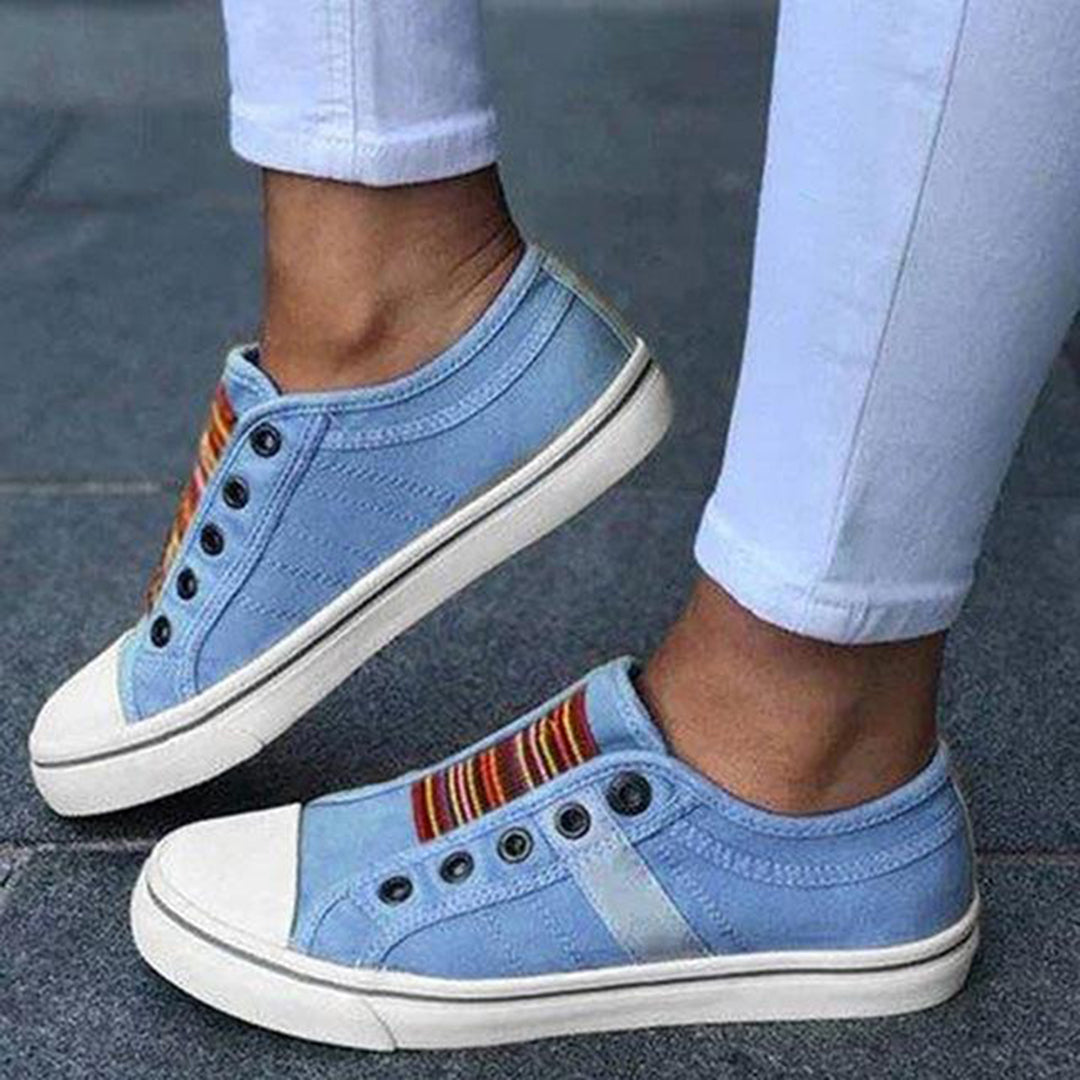 Casual Canvas Slip-On Walking Shoes