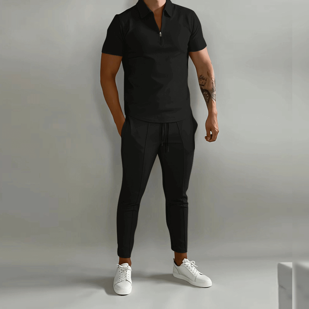 Men's Quarter-Zip Top and Trousers Co-Ord Set