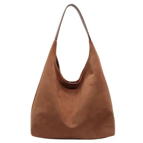 Slouchy Faux Suede Shoulder Bag
