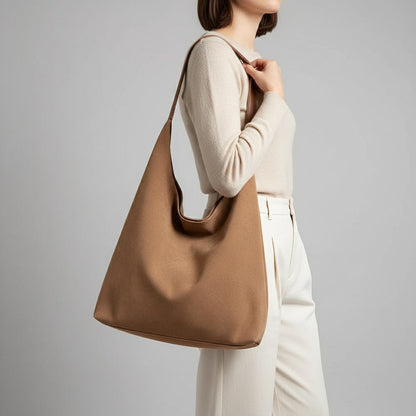 Slouchy Faux Suede Shoulder Bag