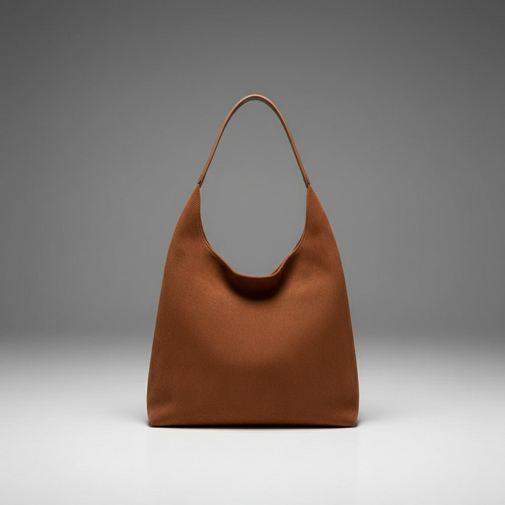 Slouchy Faux Suede Shoulder Bag