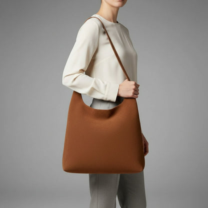 Slouchy Faux Suede Shoulder Bag