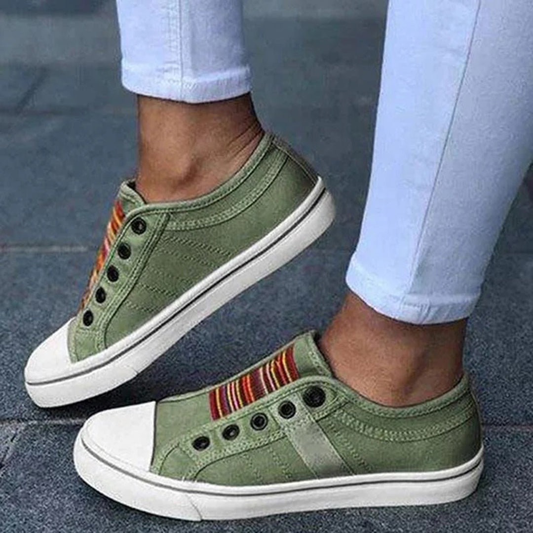 Casual Canvas Slip-On Walking Shoes