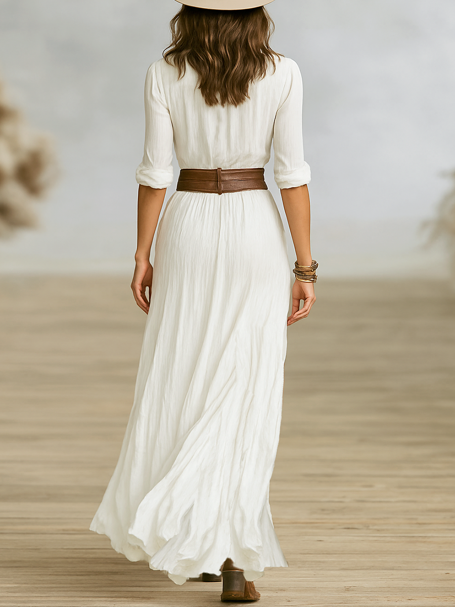 Sleek Evening Maxi Dress with Fluid Silhouette
