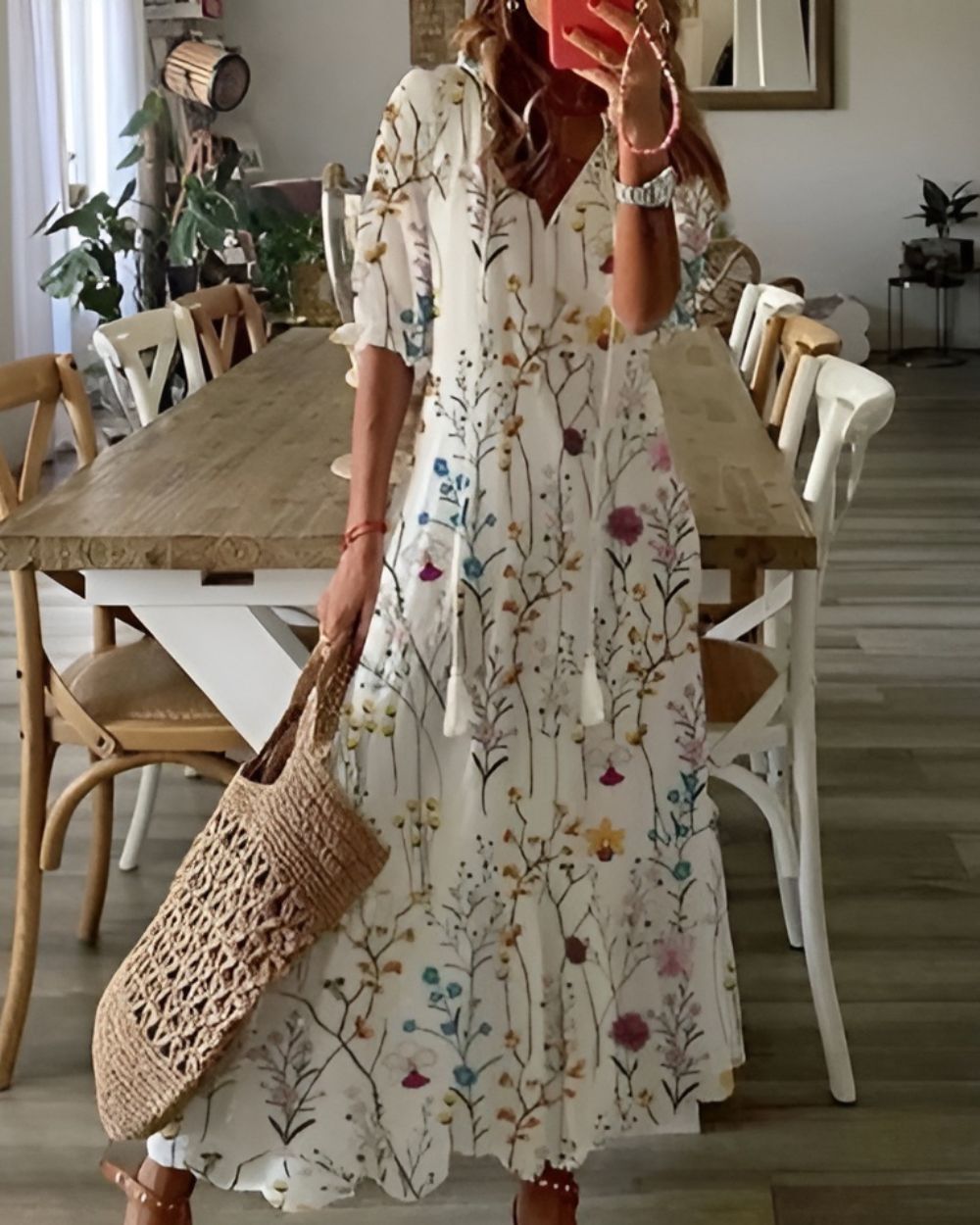 Bohemian Style Lightweight Wrap Dress