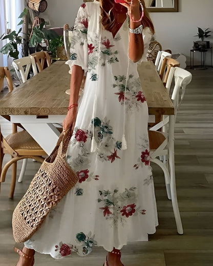 Bohemian Style Lightweight Wrap Dress
