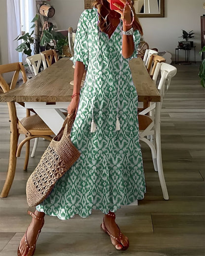 Bohemian Style Lightweight Wrap Dress