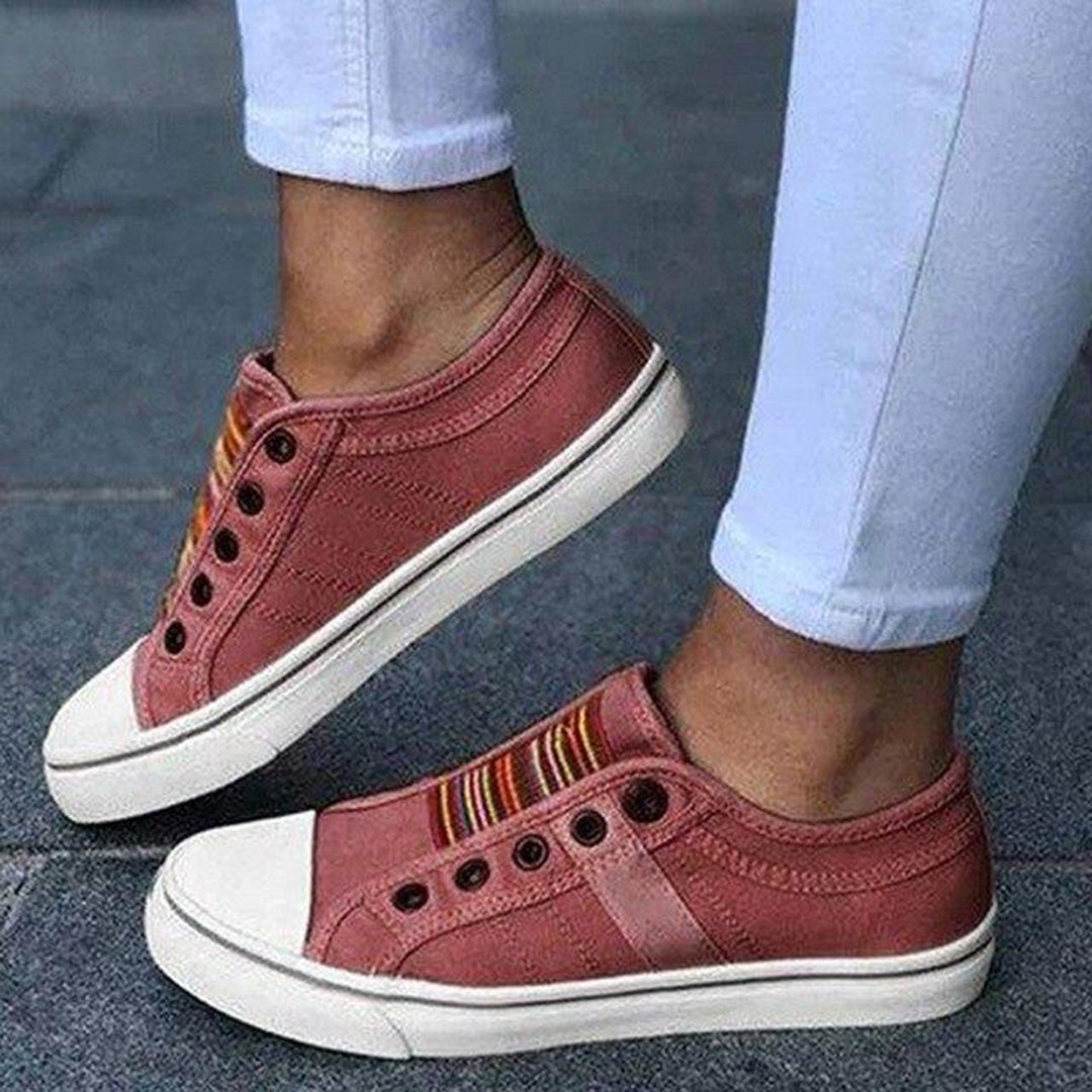 Casual Canvas Slip-On Walking Shoes